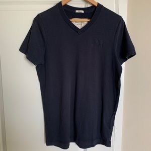 Abercrombie & Fitch Navy Blue V-Neck T-Shirt